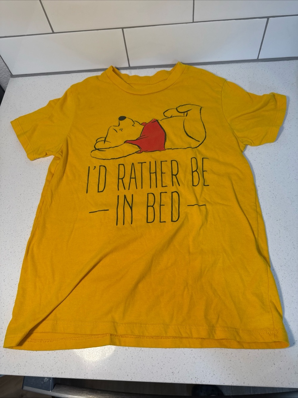 Yellow Winnie the Pooh Graphic Tee - Brand Disney